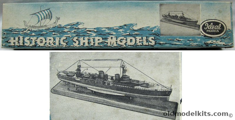 Ideal Aeroplane & Supply Cruiser USS Augusta  CA-31 (1938) - 18 inch Long Wooden Model Kit, 1512 plastic model kit